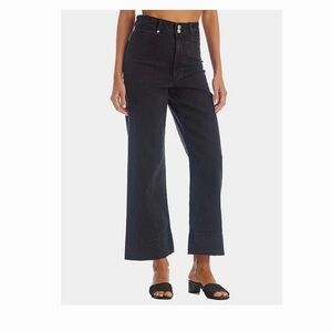 Thrills Belle Aged Black Cropped Stretch Denim Jeans